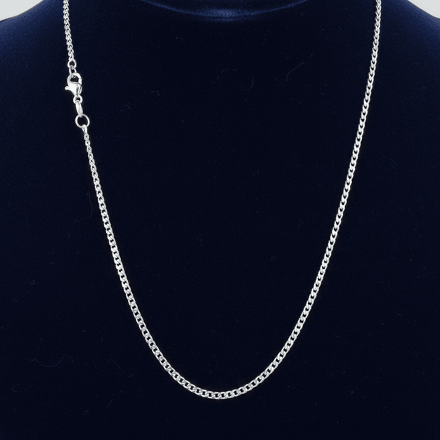 22" 55cm 925 Sterling Silver 2mm Curb Chain Necklace - DP Online