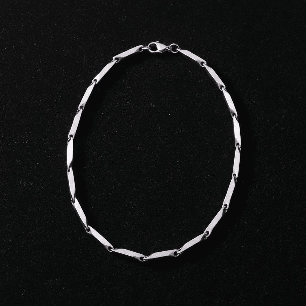20 50cm 3mm Stainless Steel Stick with polished mirror finish on a black background.