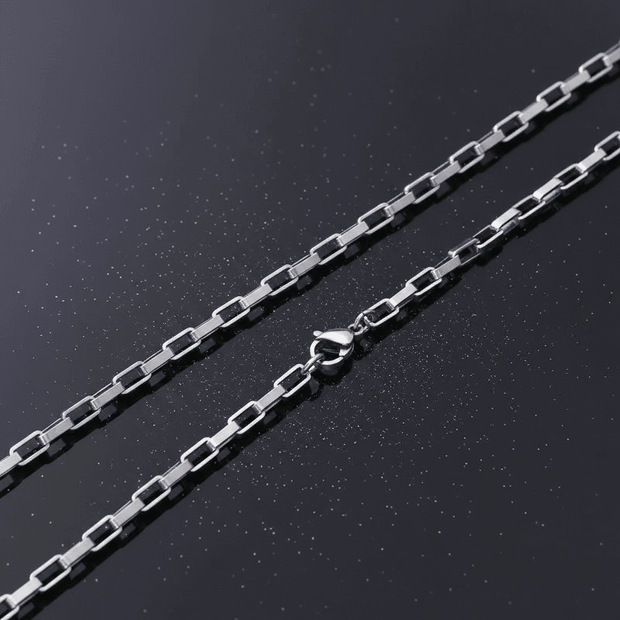 24" 61cm 4mm Stainless Steel Box Link Chain - DP Online