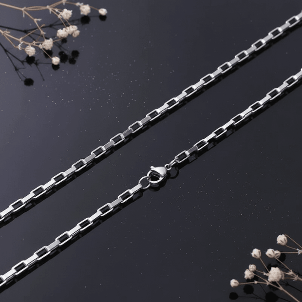 24" 61cm 4mm Stainless Steel Box Link Chain - DP Online
