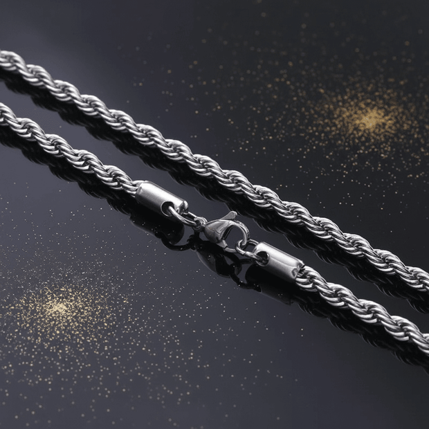24" 61cm 4mm Stainless Steel Twist Link Chain - DP Online