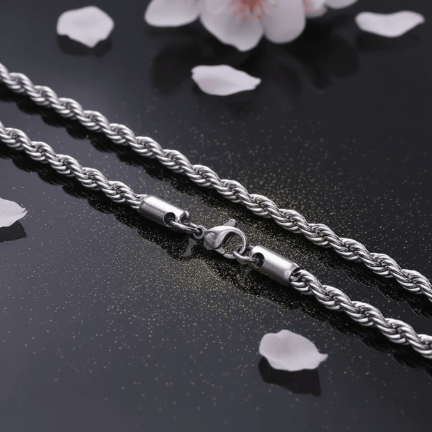 24" 61cm 4mm Stainless Steel Twist Link Chain - DP Online