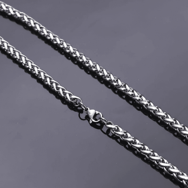 24" 61cm 5mm Stainless Steel Dragon Bone Link Chain - DP Online