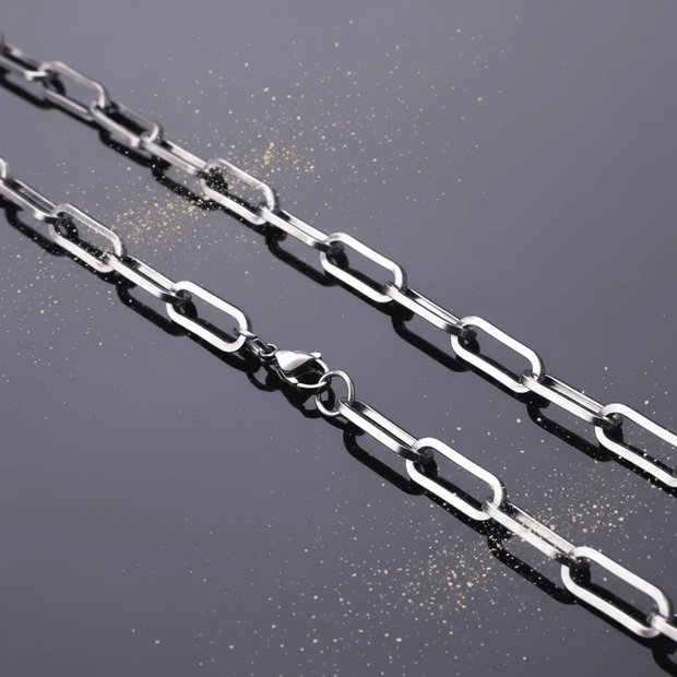 24" 61cm 6.5mm Stainless Steel Square Thick Link Chain - DP Online