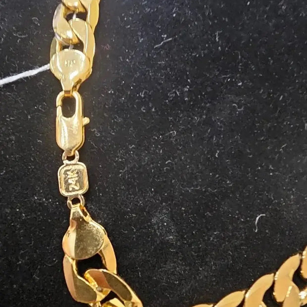 24ct Gold 24" 61cm 12mm Link Chain - DP Online