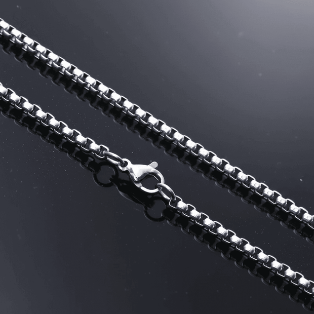 28" 71cm 2.5mm Square Pearl Link Stainless Steel Chain - DP Online