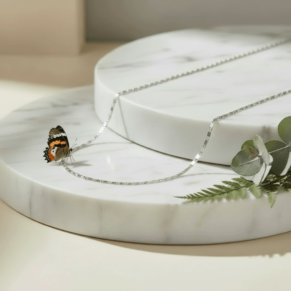 2mm Waterproof & Hypoallergenic Silver-Plated Flat Chain - DP Online