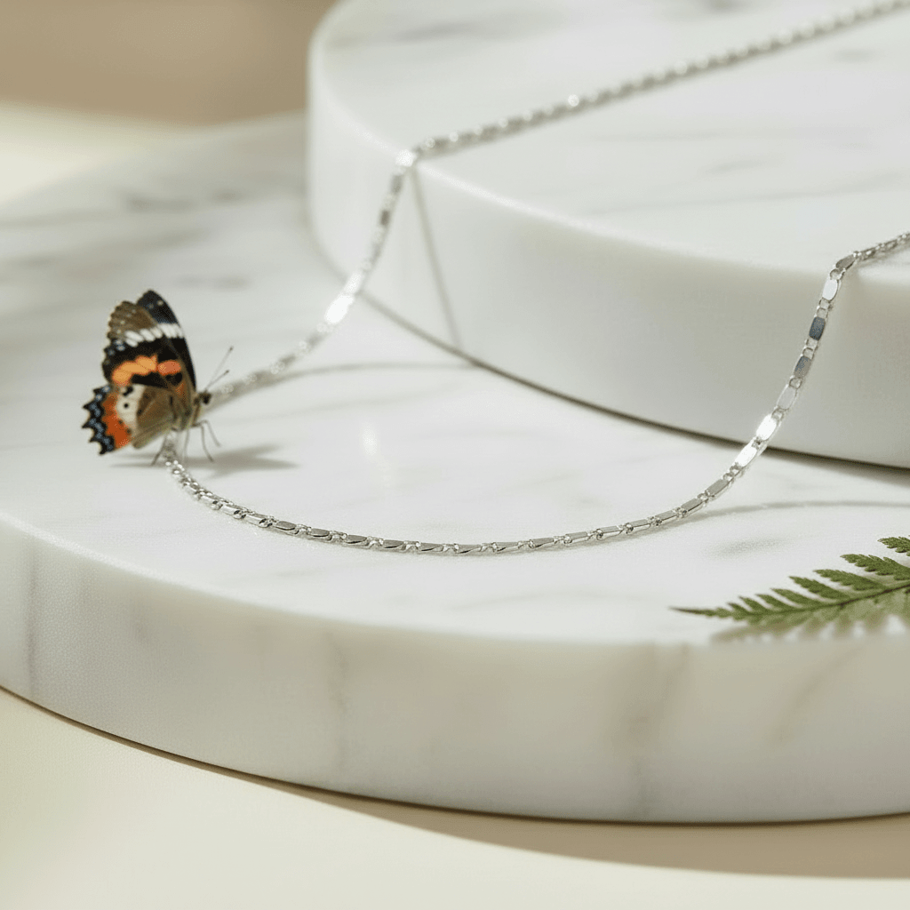 2mm Waterproof & Hypoallergenic Silver-Plated Flat Chain - DP Online