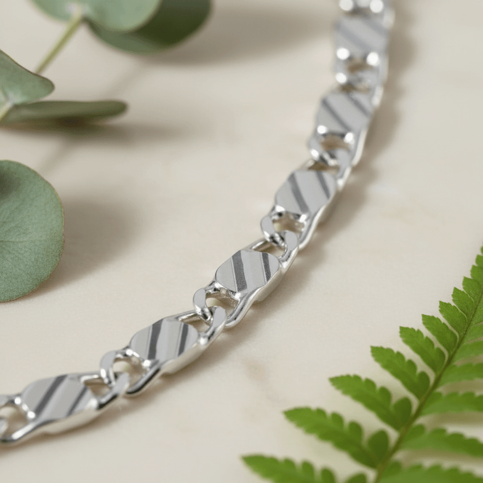 2mm Waterproof & Hypoallergenic Silver-Plated Flat Chain - DP Online