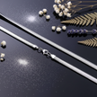 6mm Stainless Steel Flat Snake Chain — V3 Dust + Florals