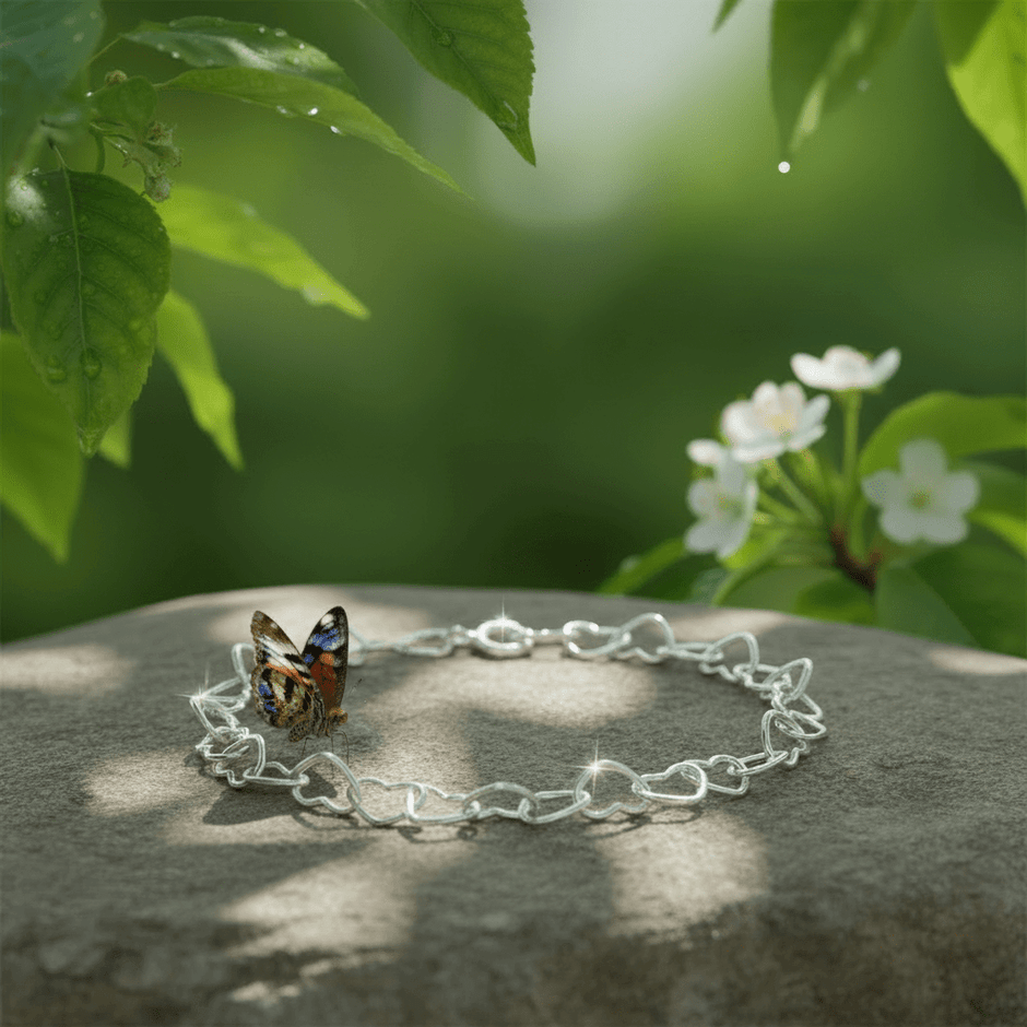 7.5" 19cm 925 Sterling Silver Multi Heart Bracelet - DP Online