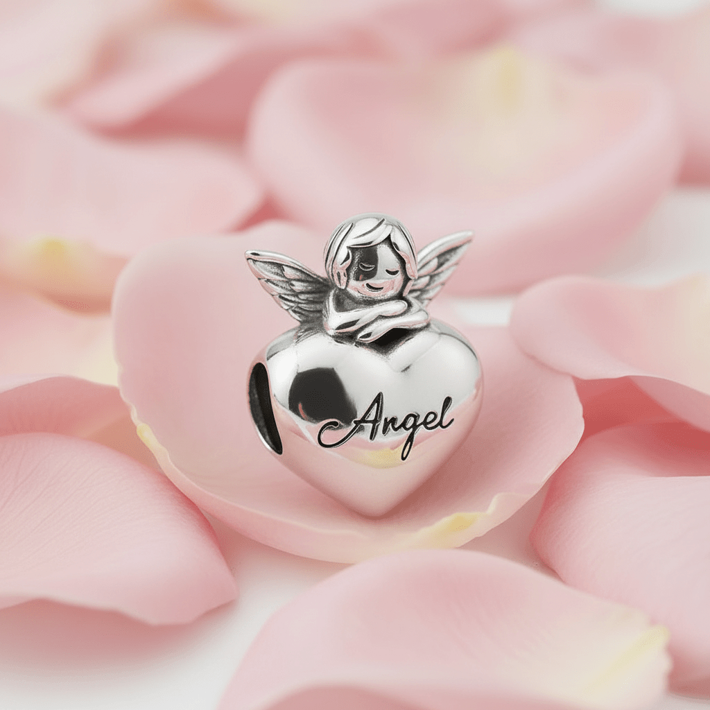 925 Sterling Silver Angel Love Bracelet Charm - DP Online