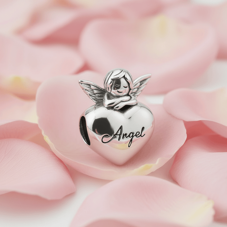 925 Sterling Silver Angel Love Bracelet Charm - DP Online