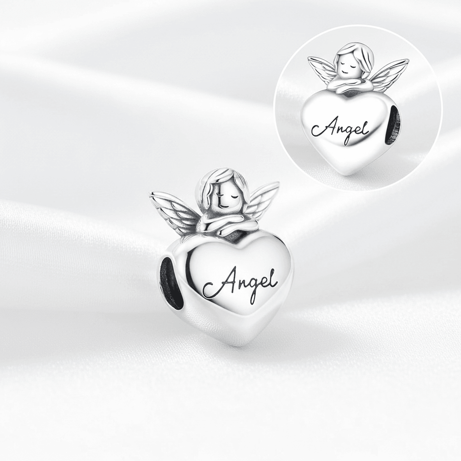 925 Sterling Silver Angel Love Bracelet Charm - DP Online
