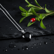 925 Sterling Silver Black Obsidian Heart Stone Pendant Small Link Chain Necklace - DP Online