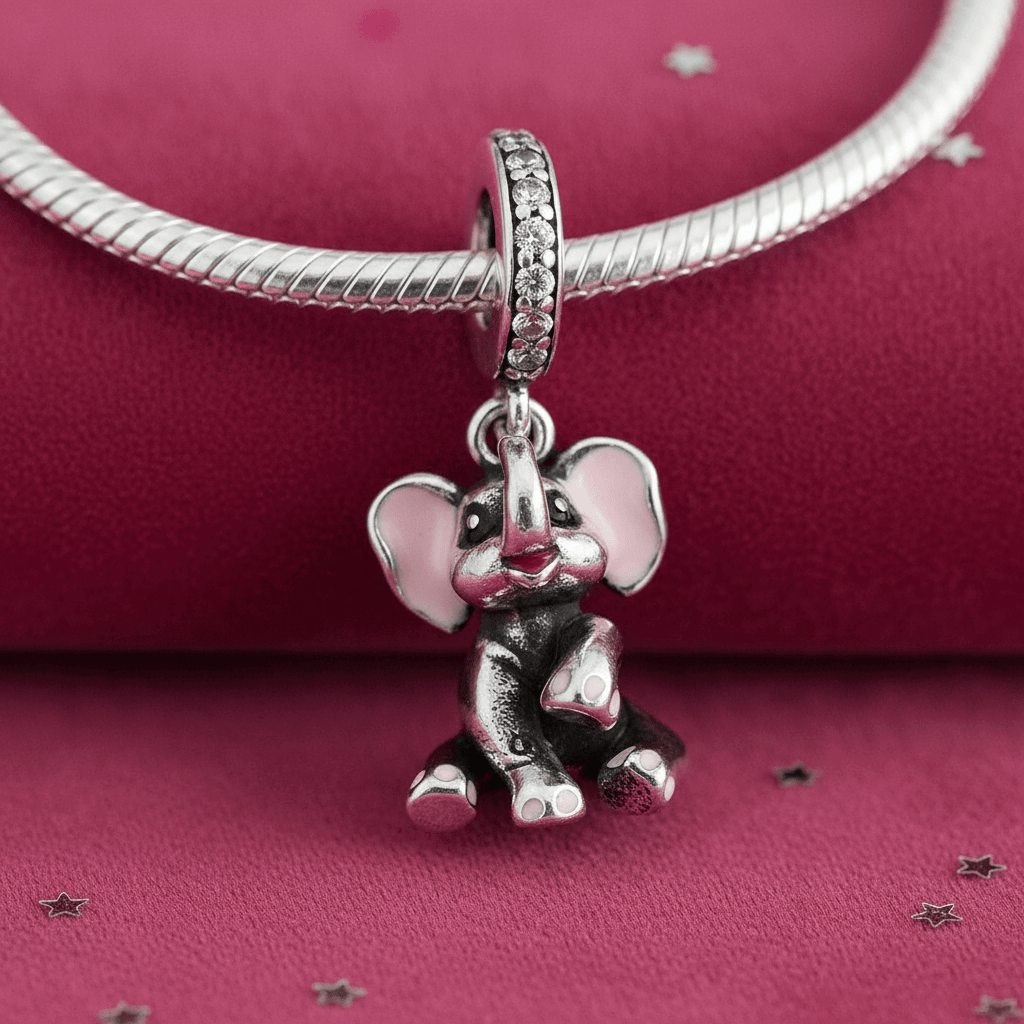 925 Sterling Silver Elephant Bracelet Charm - DP Online