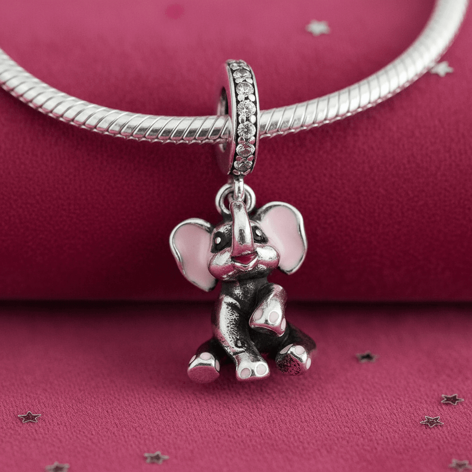 925 Sterling Silver Elephant Bracelet Charm - DP Online