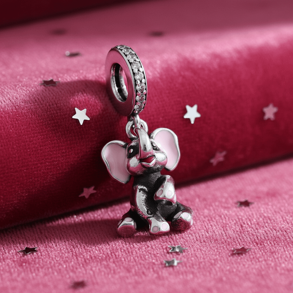 925 Sterling Silver Elephant Bracelet Charm - DP Online