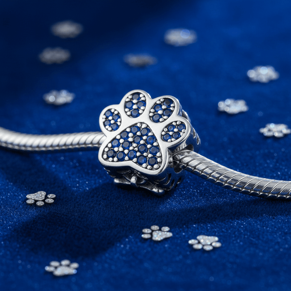 925 Sterling Silver Paw Bracelet Charm - DP Online