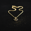 9ct Gold CZ Heart Pendant V2 Gold Dust