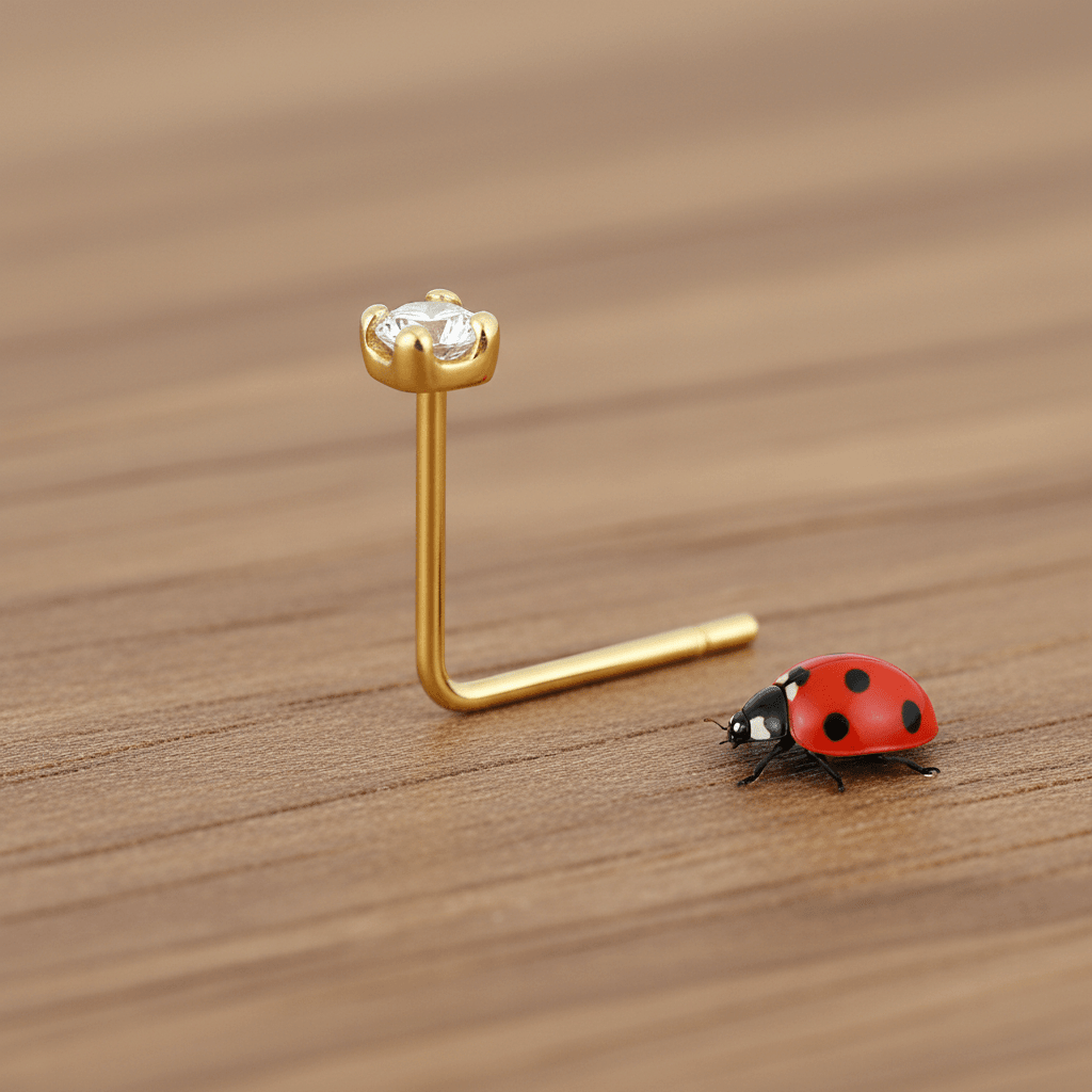 9ct Gold Diamond Claw Nose Stud - DP Online