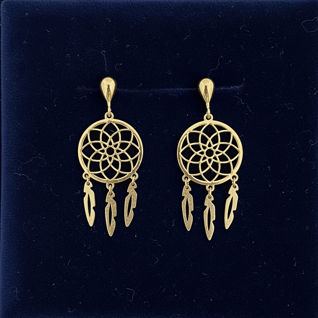 9ct Gold Dream Catcher Earrings - DP Online
