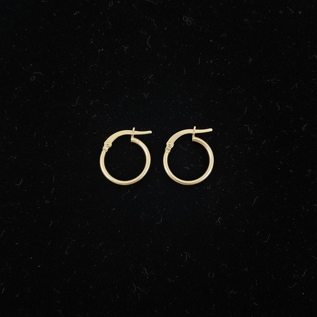 9ct Gold Hoop Earrings V1 Clean
