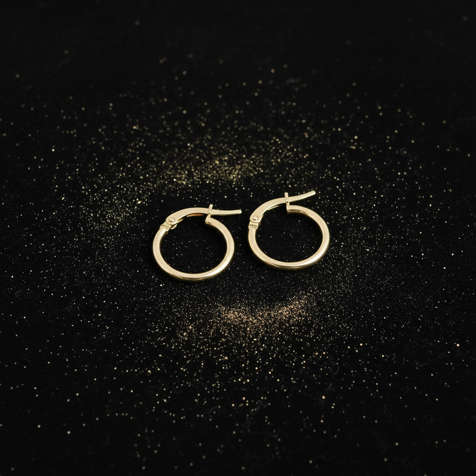 9ct Gold Hoop Earrings V2 Redo