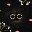 9ct Gold Hoop Earrings V3 Dust + Floral