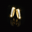 9ct Gold Plated Sterling Silver 0.10ct Diamond Hoop Earrings - DP Online