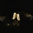9ct Gold Plated Sterling Silver 0.10ct Diamond Hoop Earrings - DP Online