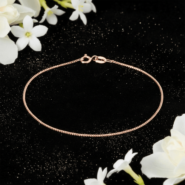 9ct Rose Gold 7.5" 19cm Curb Bracelet - DP Online
