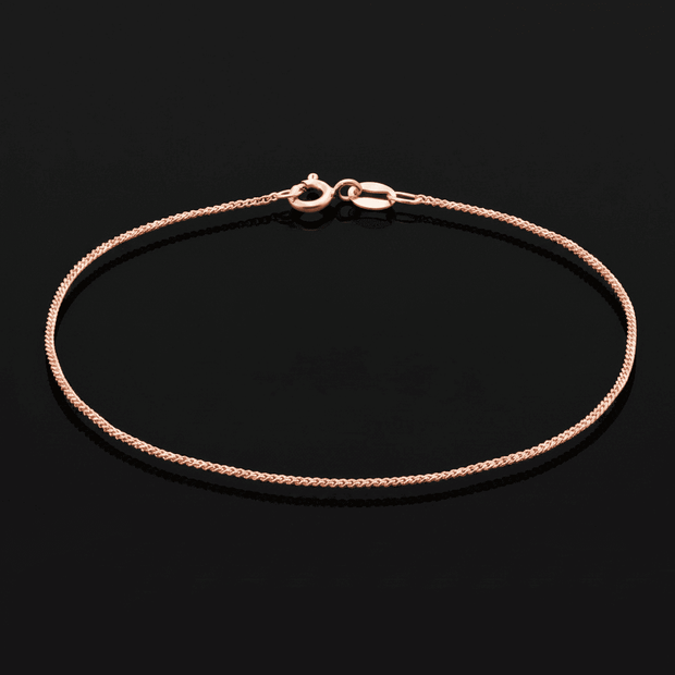 9ct Rose Gold 7.5" 19cm Curb Bracelet - DP Online