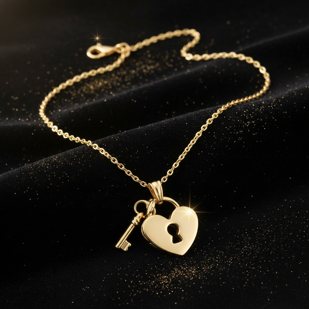 9ct Two-Tone Gold Key Locket – V2 Gold Dust