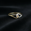 9ct Two-Tone Heart Ring – V1 Sparkle