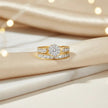 9ct Yellow Gold 1 Carat Diamond 2 Ring Bridal Set - DP Online