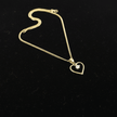 9ct Yellow Gold CZ Open Heart Pendant Necklace - DP Online