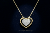 9ct Yellow Gold Diamond Double Heart Pendant - DP Online