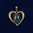 9ct Yellow Gold Oval Triplet Opal Heart Pendant - DP Online