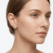 18ct Gold 1ct Champagne Moissanite Square Stud Earrings