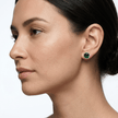 18ct Rose Gold 1ct Square Emerald Moissanite Stud Earrings