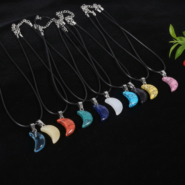 All 10 Moon Pendants - Yellow Howlite Included