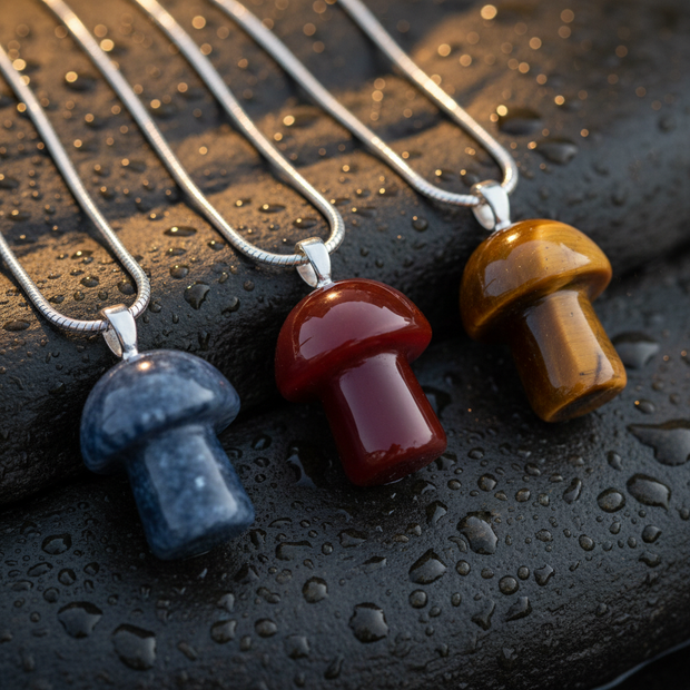 All 3 Pendants – Rock Surface + Water Droplets