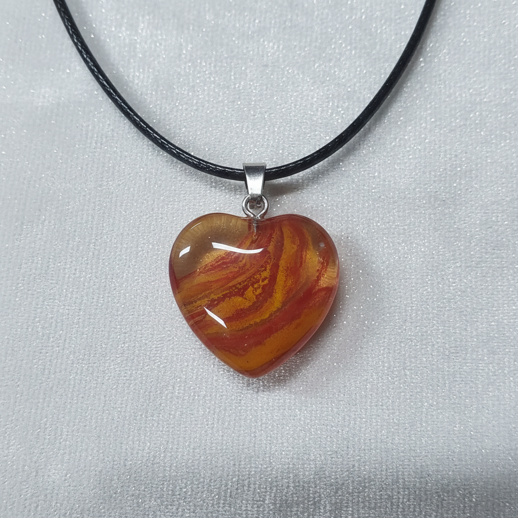 Amber orange heart