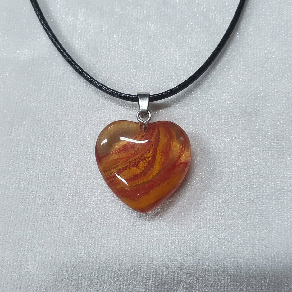 Amber orange heart