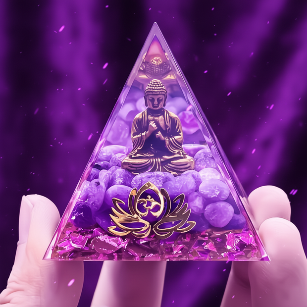 Amethyst Buddha Pyramid - Two Hand Hero 1
