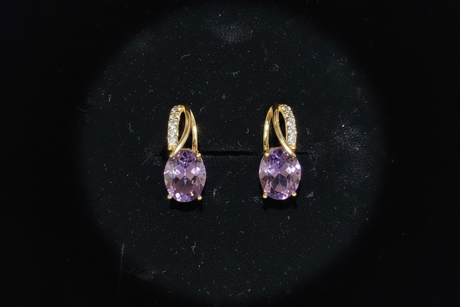 Amethyst Drop Earrings — V1 Redo