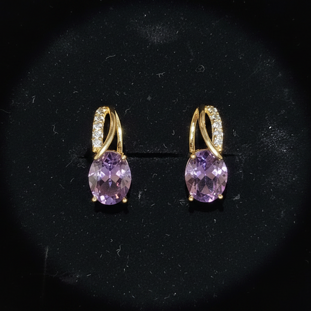 Amethyst Drop Earrings — V1 Redo