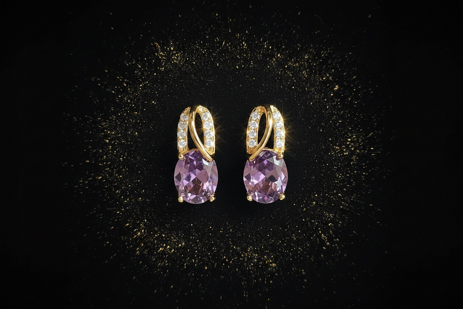 Amethyst Drop Earrings — V2 Redo