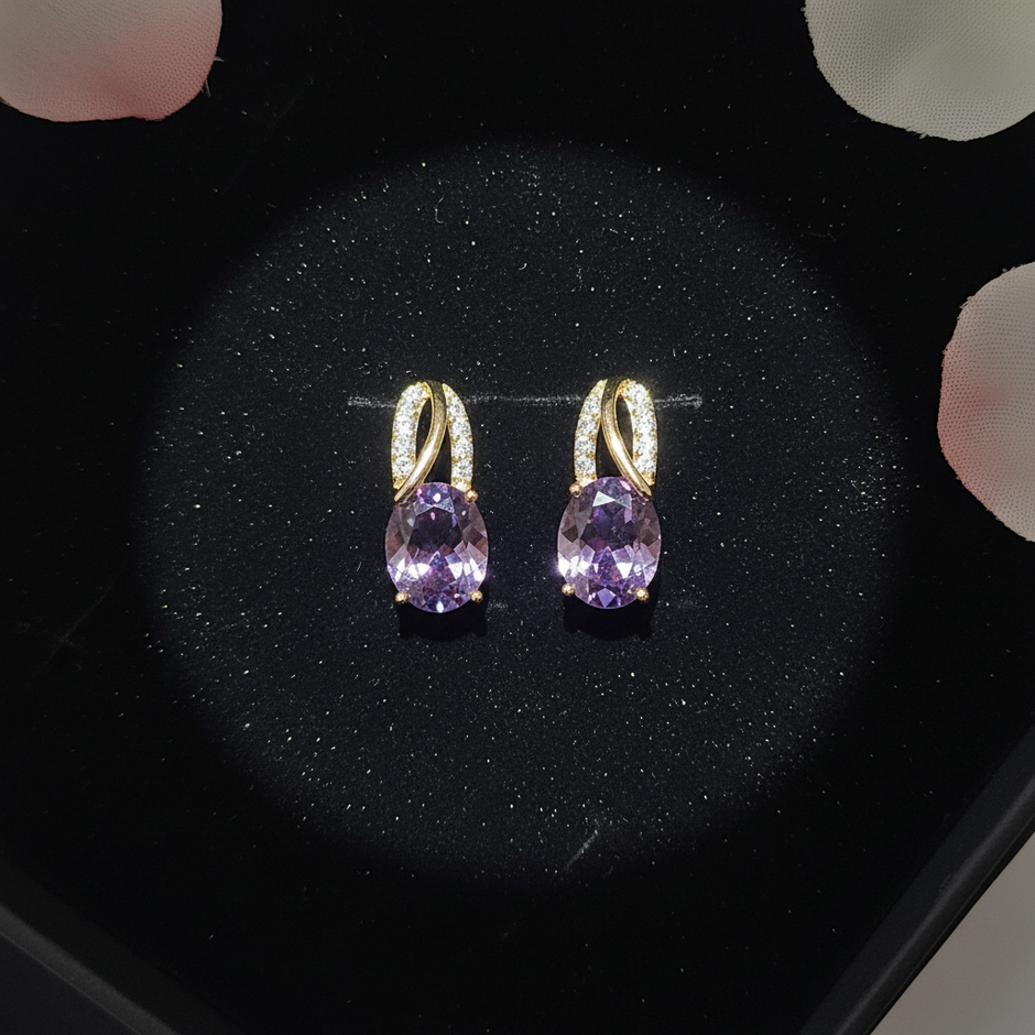 Amethyst Drop Earrings — V3 Redo